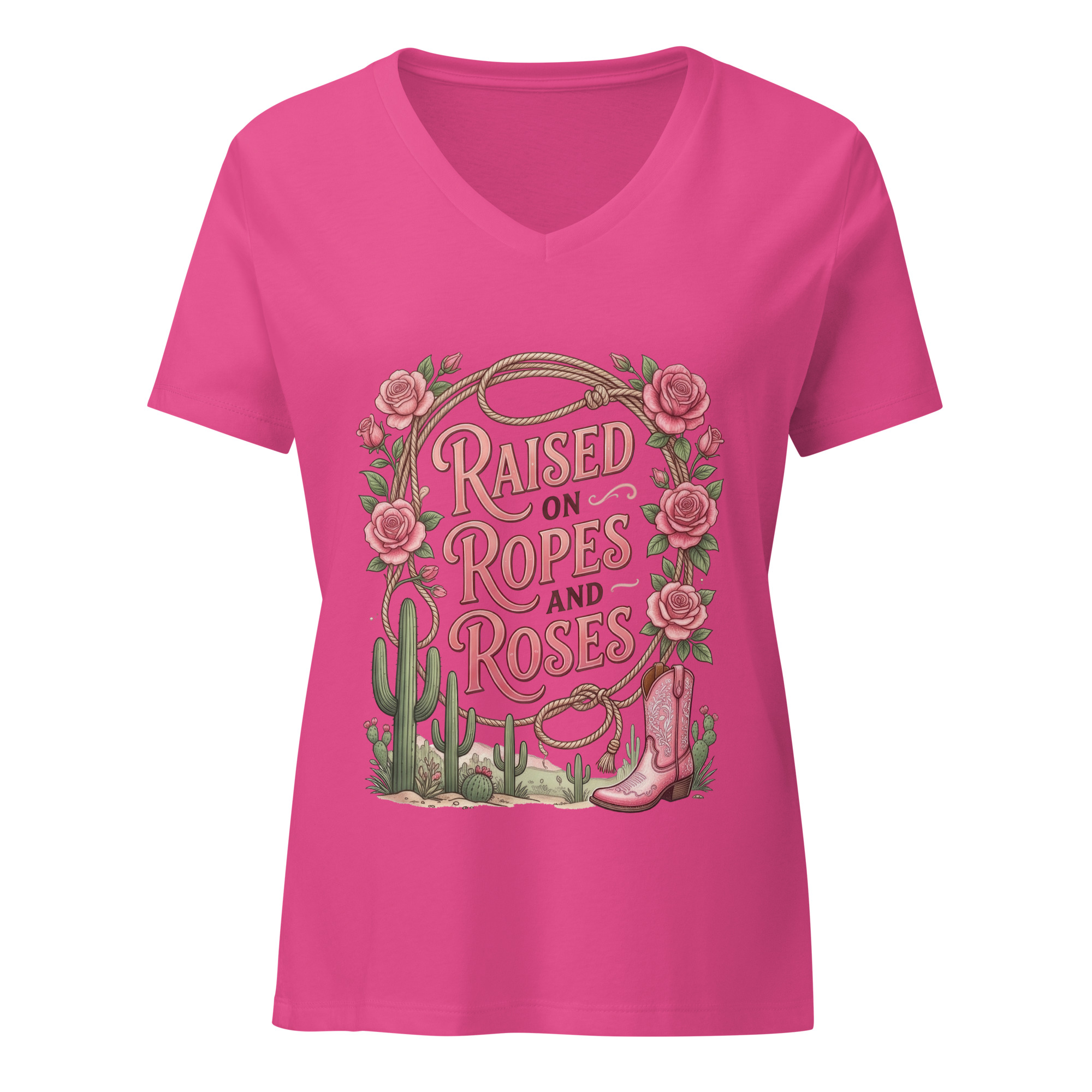 Women’s relaxed v-neck t-shirt - Image 4