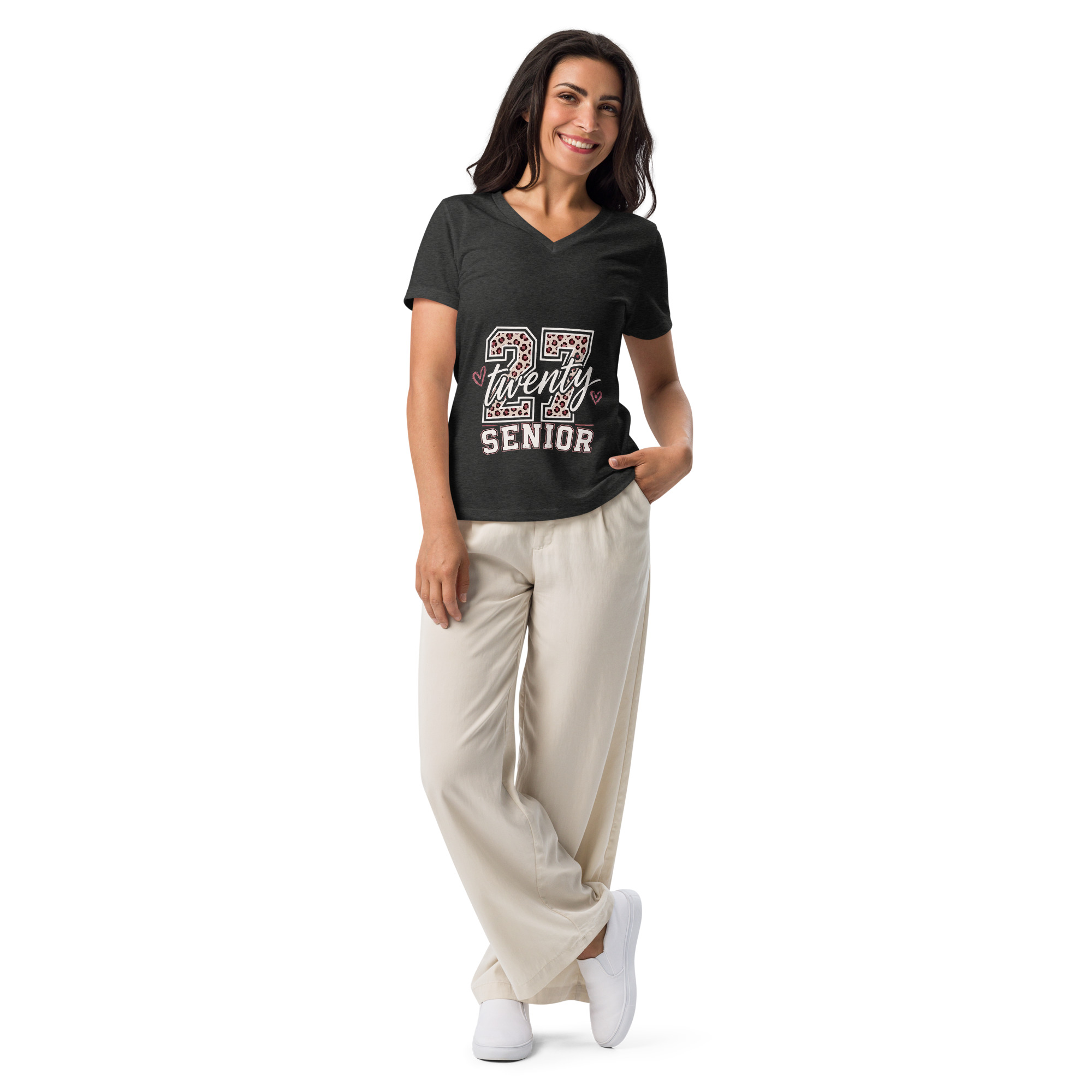 Women’s relaxed v-neck t-shirt - Image 2
