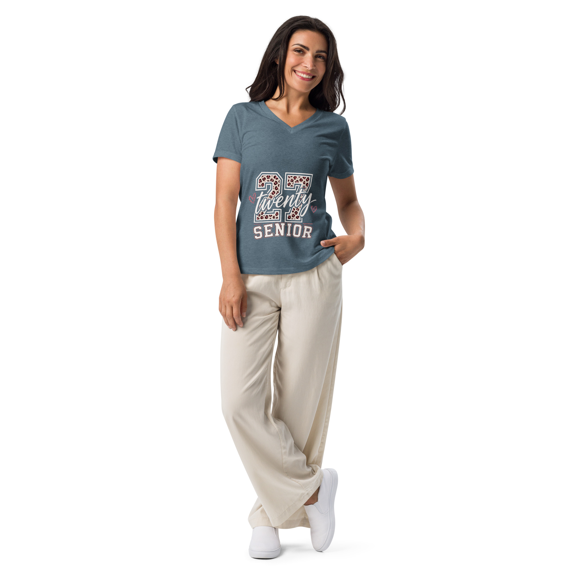 Women’s relaxed v-neck t-shirt - Image 5