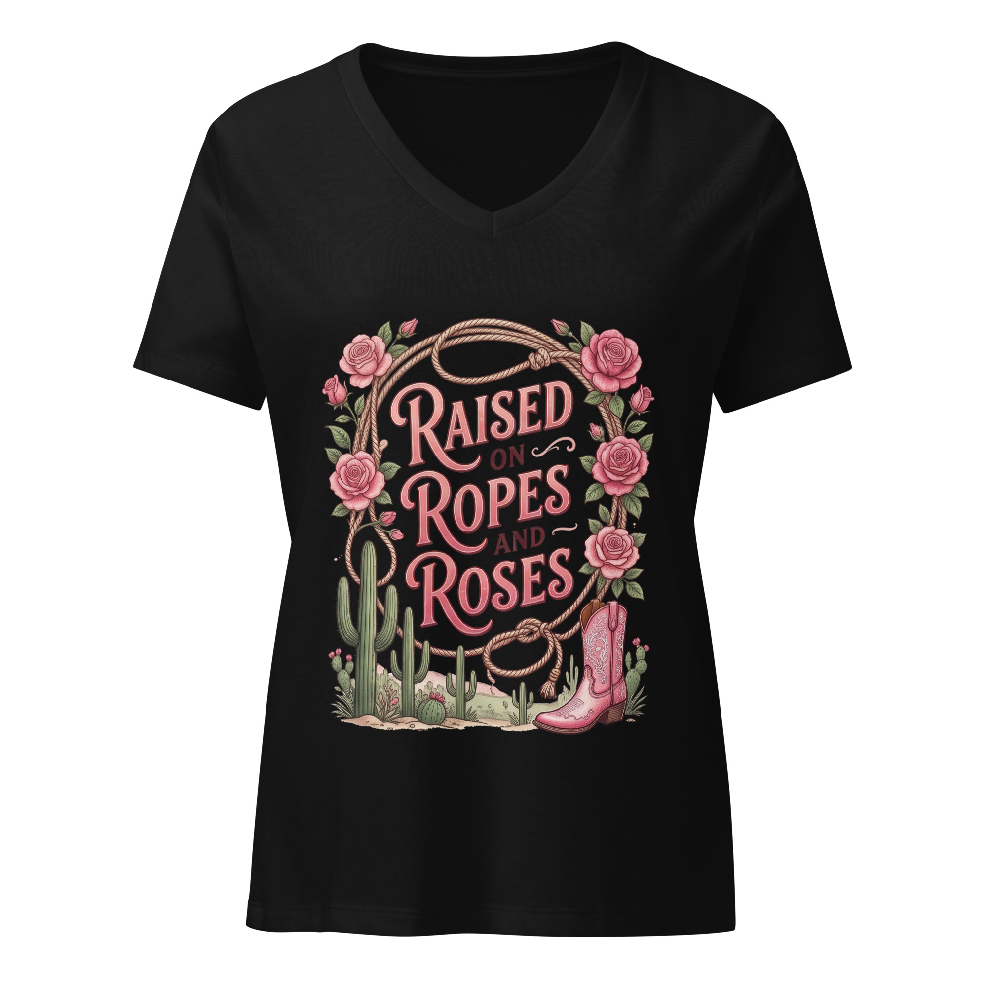 Women’s relaxed v-neck t-shirt - Image 2