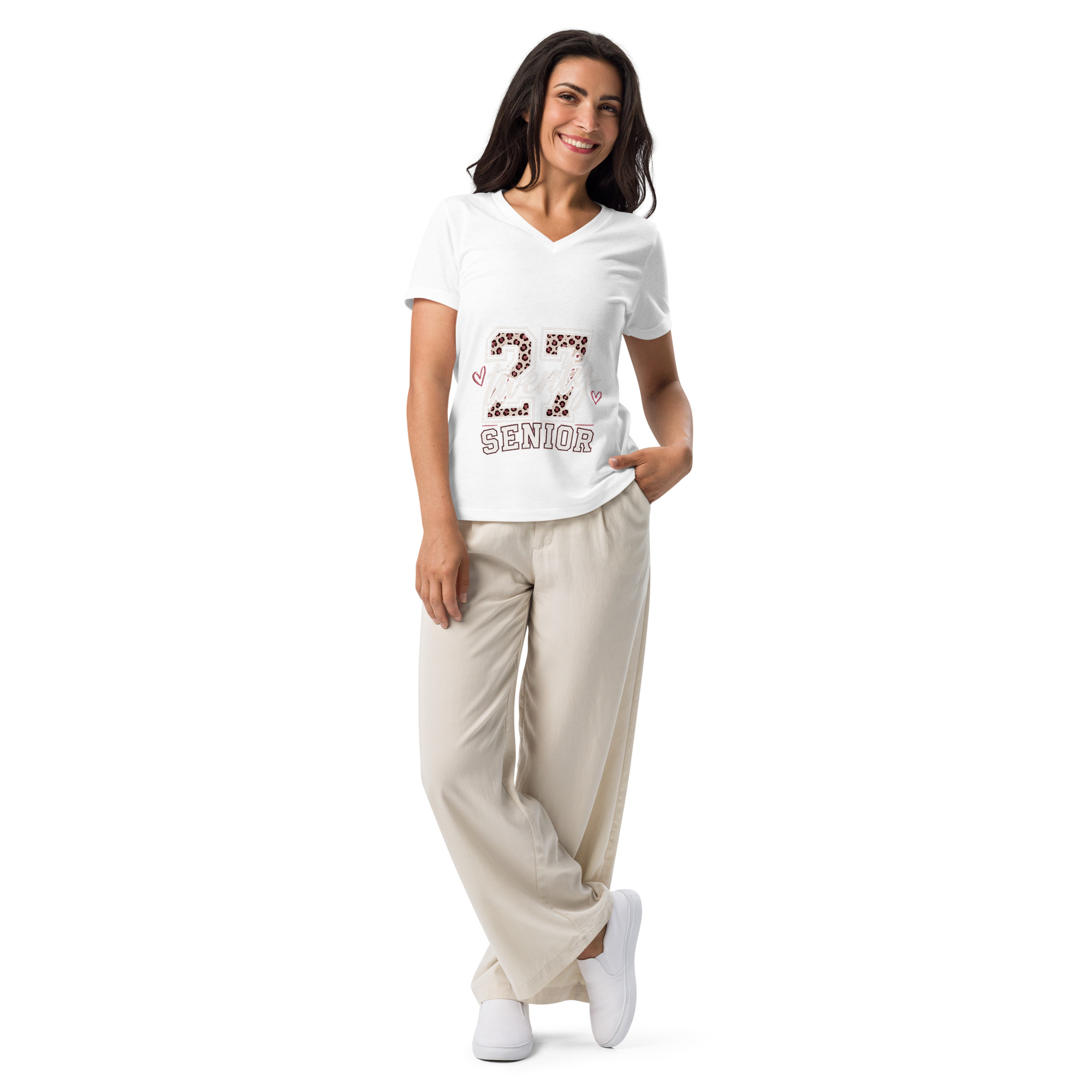 Women’s relaxed v-neck t-shirt - Image 17