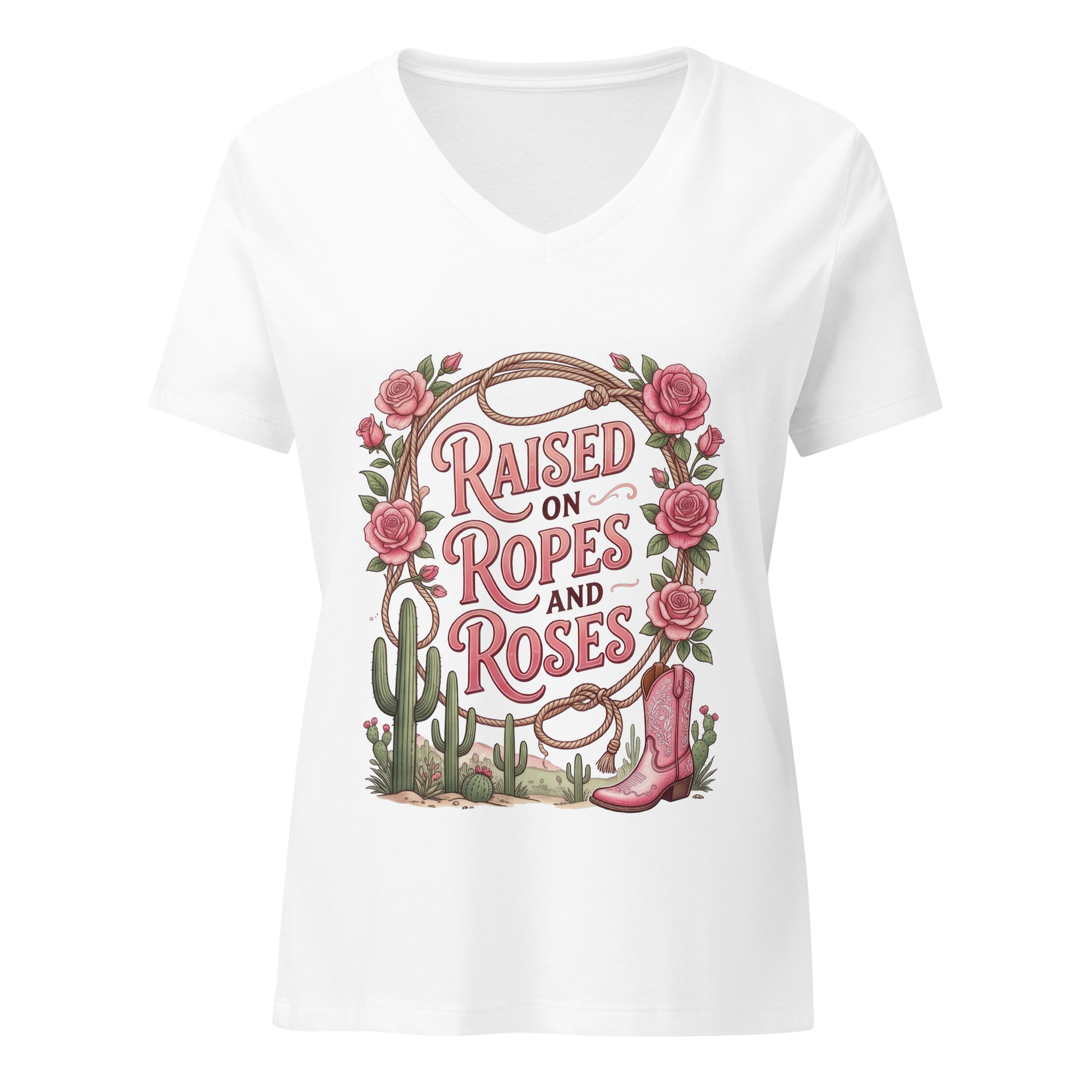 Women’s relaxed v-neck t-shirt - Image 7