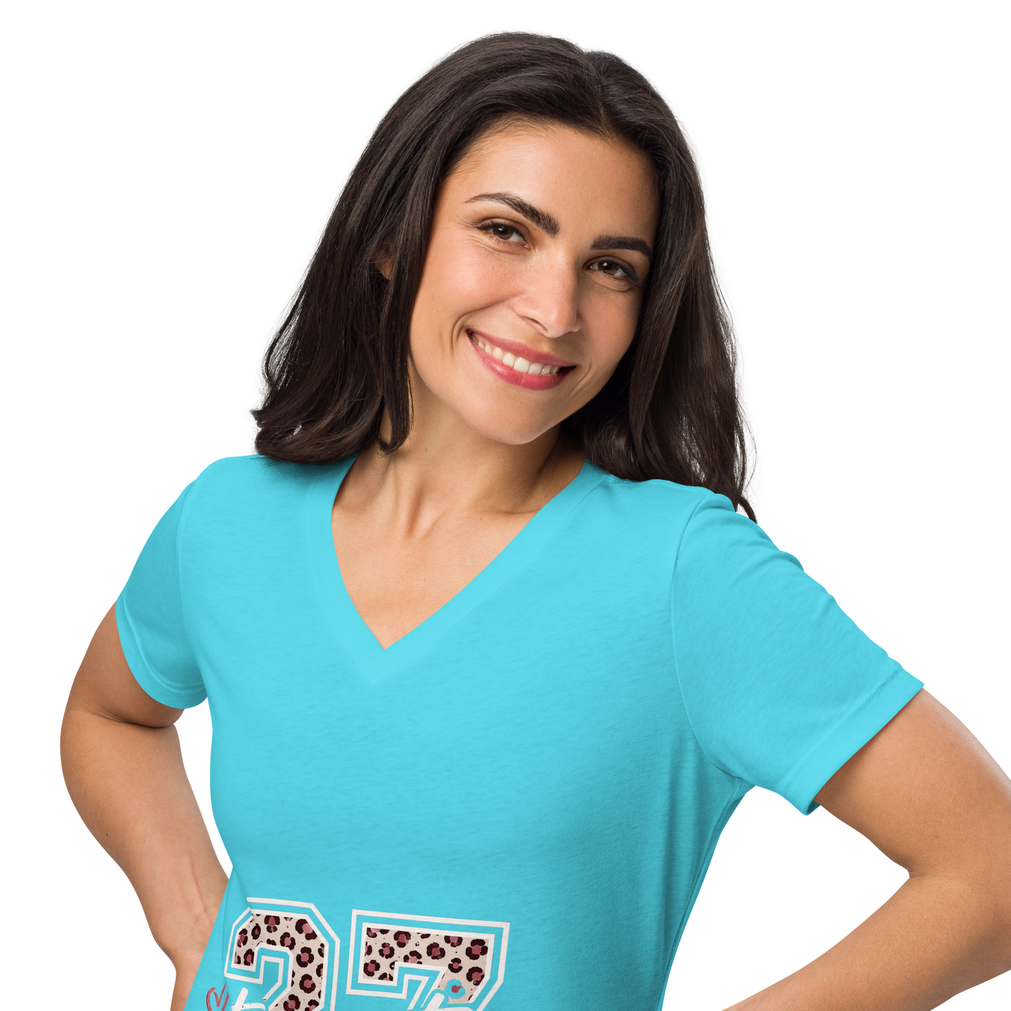 Women’s relaxed v-neck t-shirt - Image 15