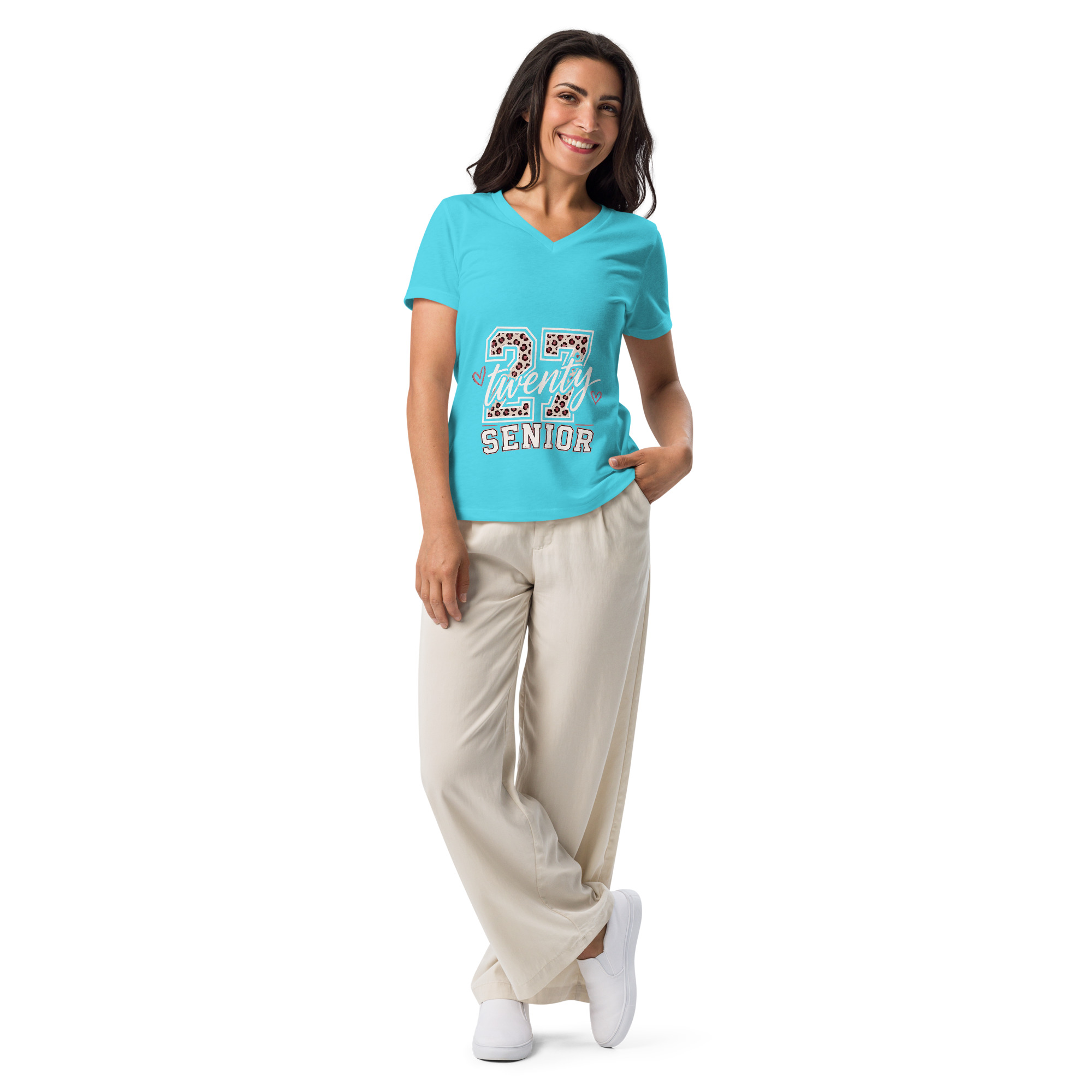 Women’s relaxed v-neck t-shirt - Image 14